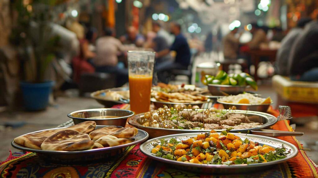 Turkish street vendor preparing fresh fish sandwiches at harbor with colorful salad toppings and crusty bread