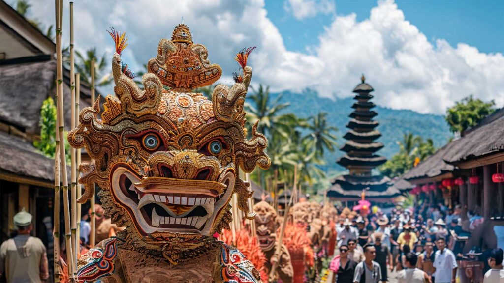 Stunning Bali landscape montage showing temples, beaches, rice terraces representing why to visit Bali