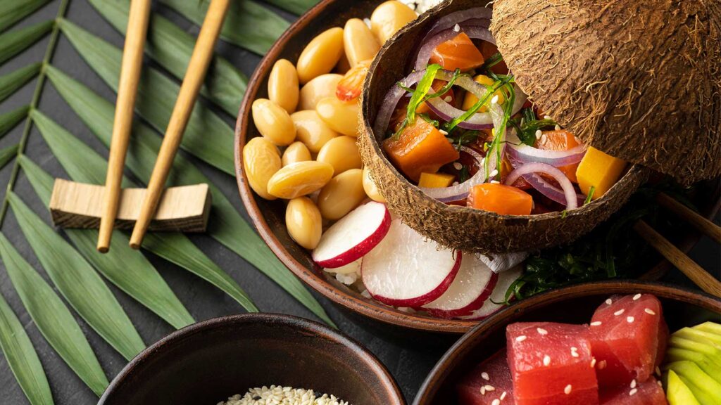  Authentic Balinese dishes beautifully plated showing traditional Indonesian flavors and presentation