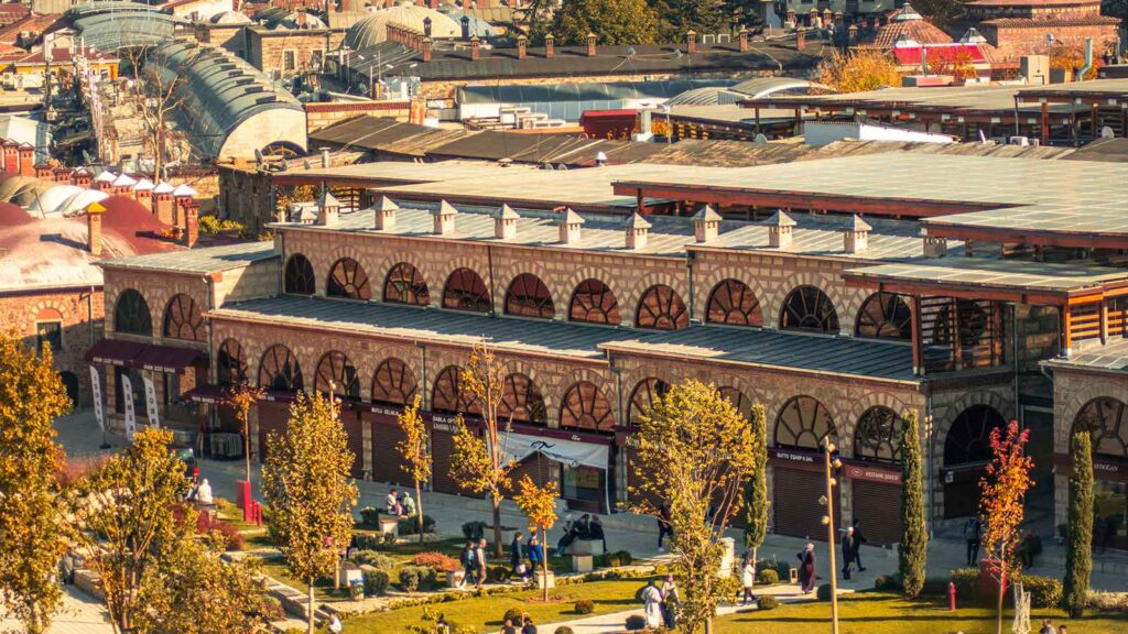 Grand Bazaar covered market interior with vaulted ceilings and bustling shoppers in Istanbul