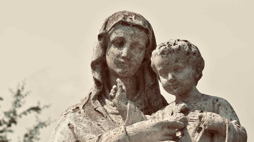 Stone chapel of House of Virgin Mary on Mount Koressos near Selcuk Izmir Province