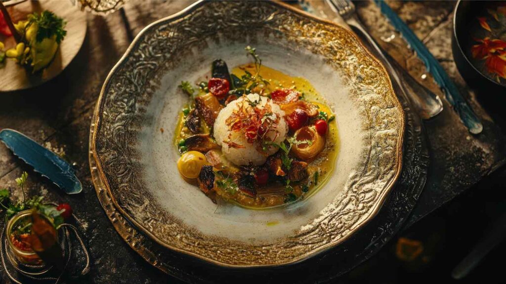 Elegant plated dish at OD Urla Michelin-starred restaurant in Izmir Province Turkey